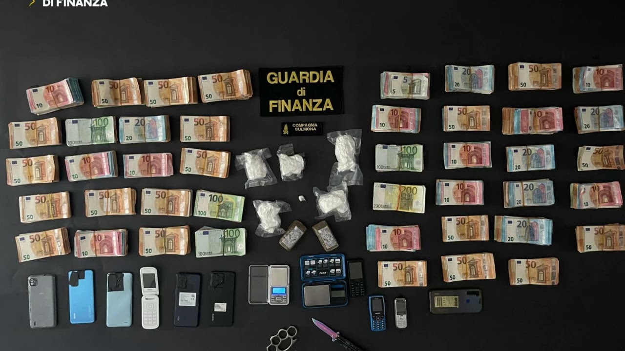 Droga e 230mila euro in un magazzino: maxi sequestro a Sulmona, un arresto – 28/09/2025